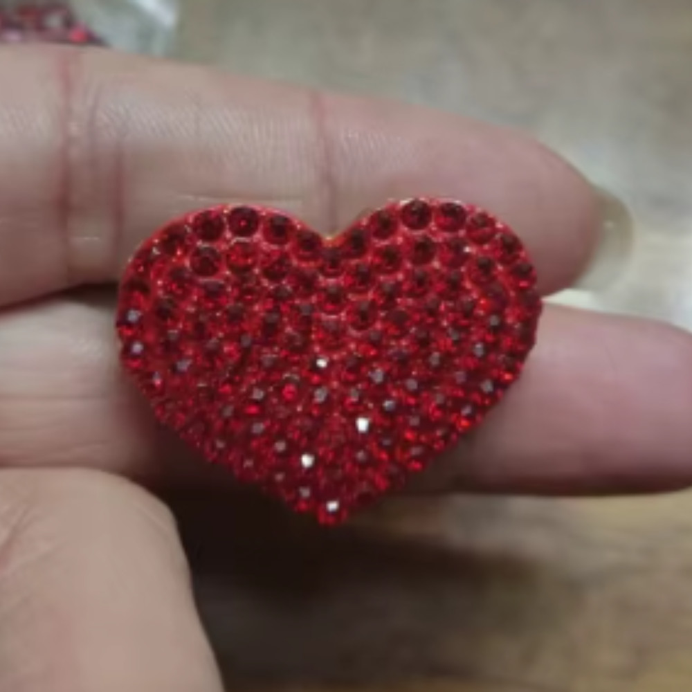 Classic Red Love Rhinestone Brooch For Women Gift Pin Jewelry Accessories USA