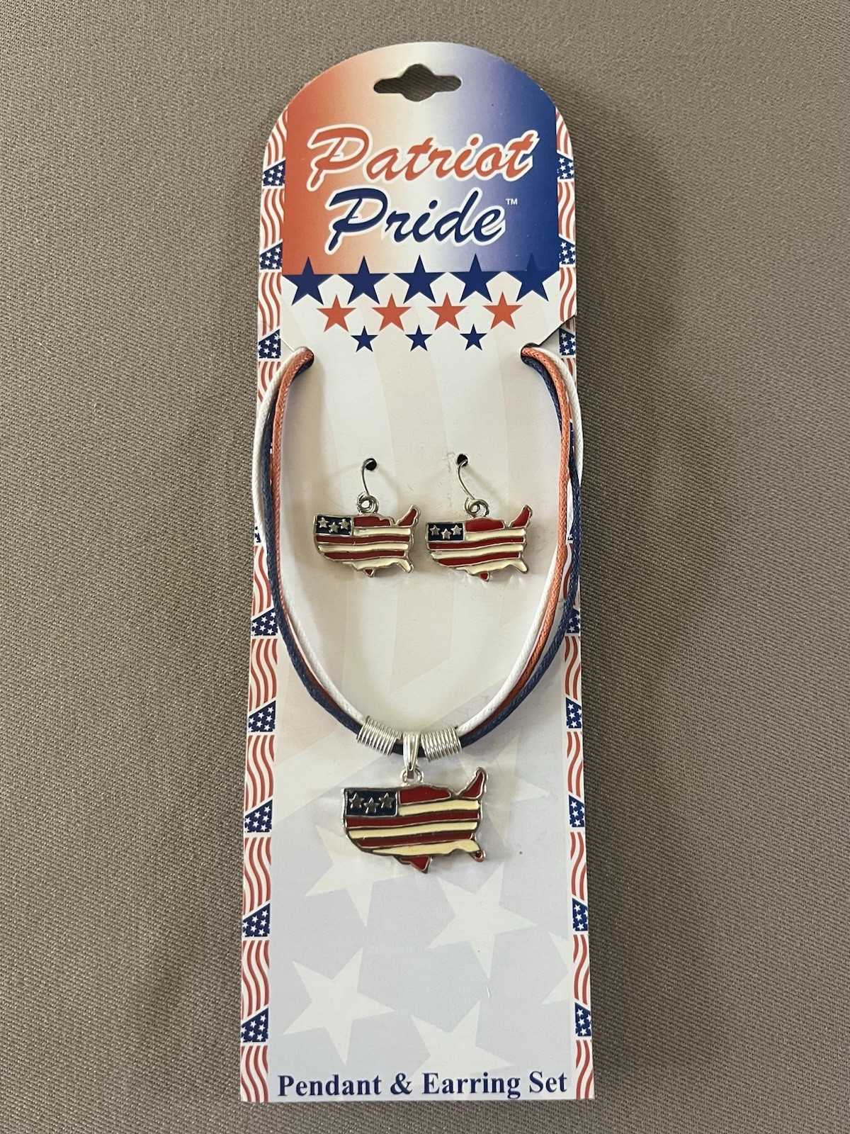 250th Anniversary Patriot Pride United States Of America Pendant/Earring Set-New