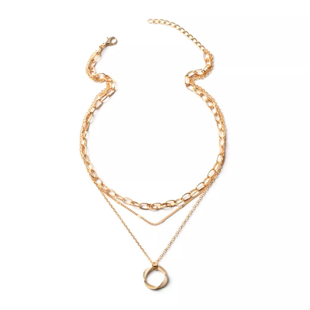 Three Layered Pendant Necklace