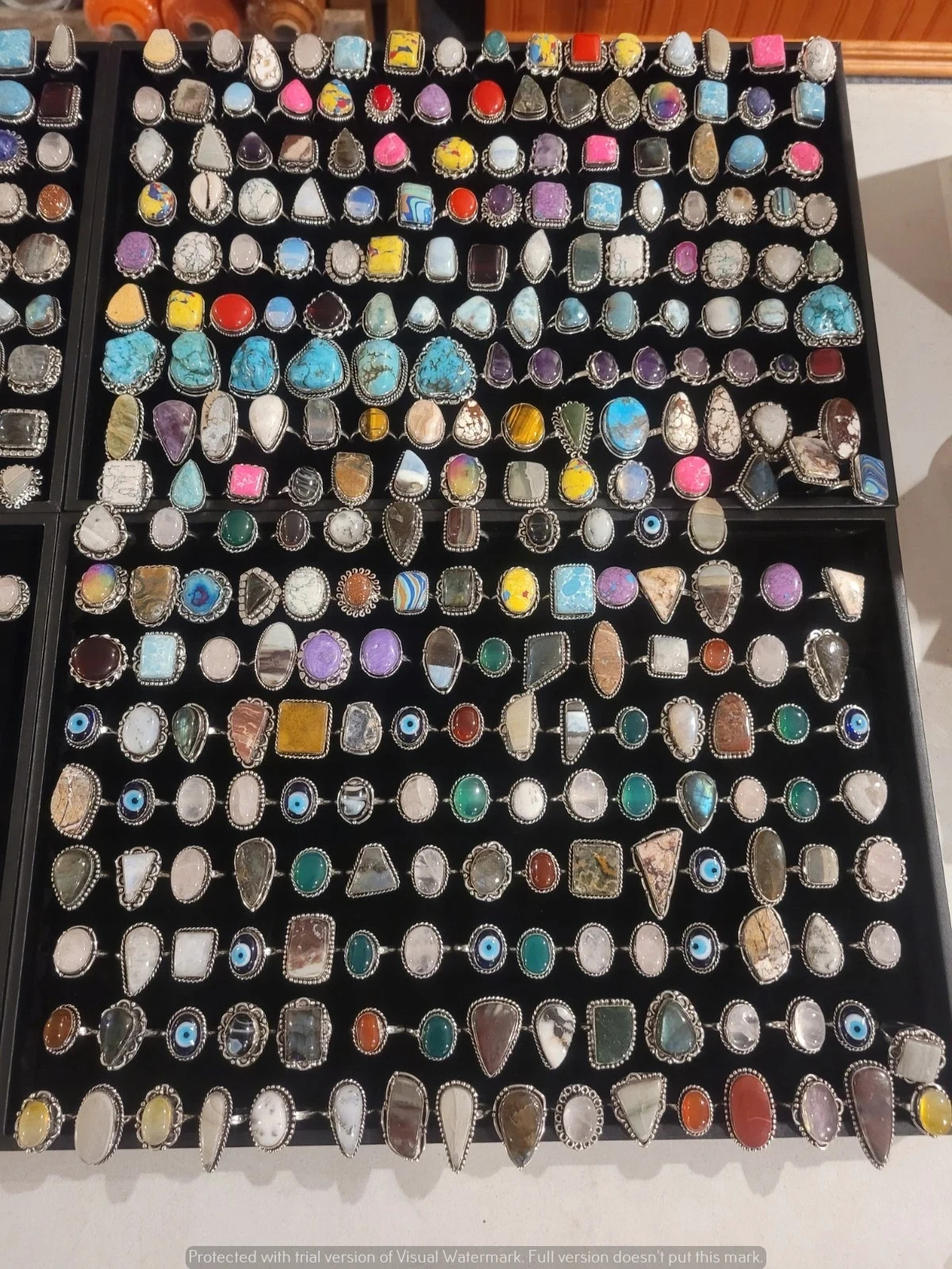 BULK !! Jasper & Mix Gemstone Wholesale Lots 925 Sterling Silver Plated Rings