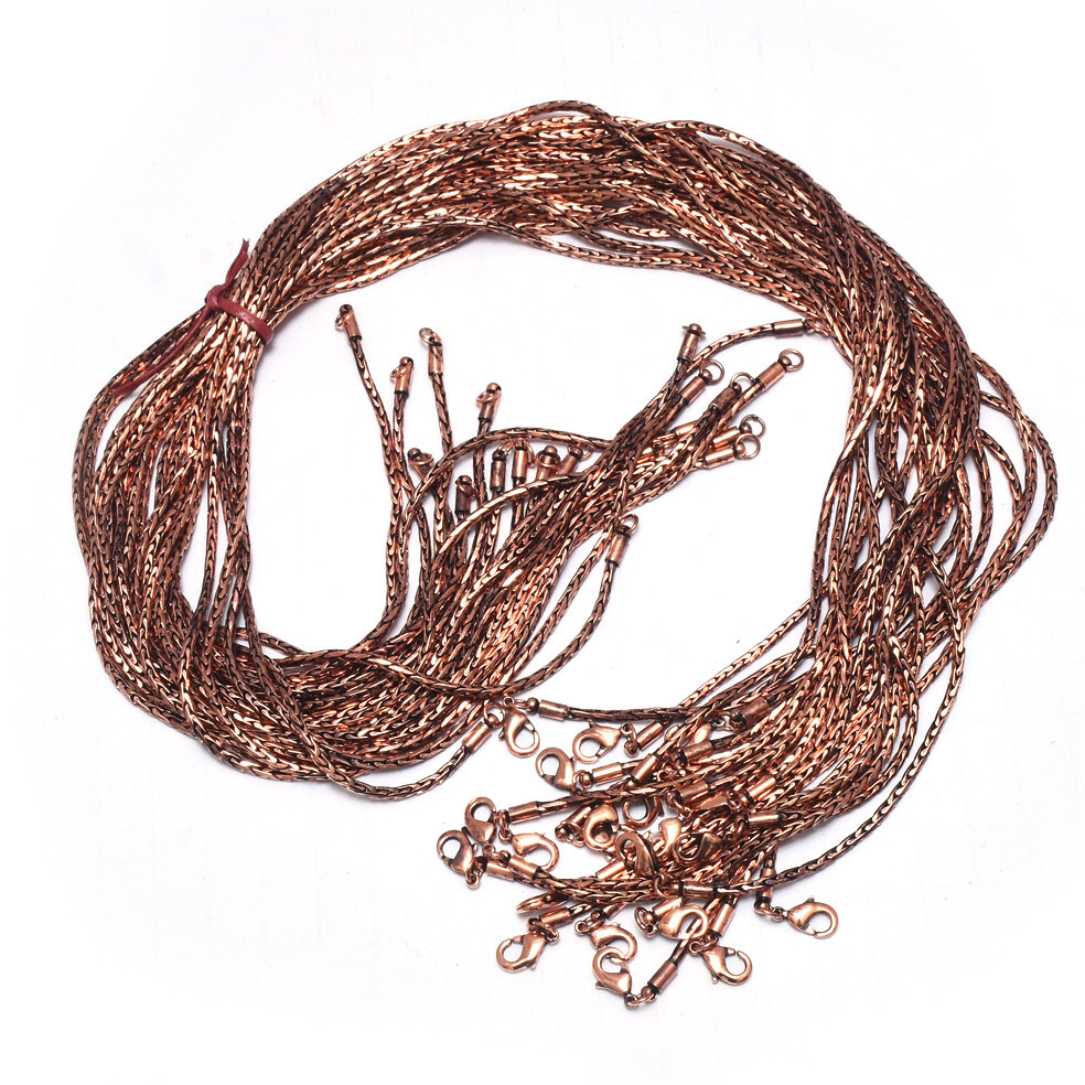 Pure Copper Chain Lobster Clasp Wheat Copper Chain Handmade Necklace Chain C-06