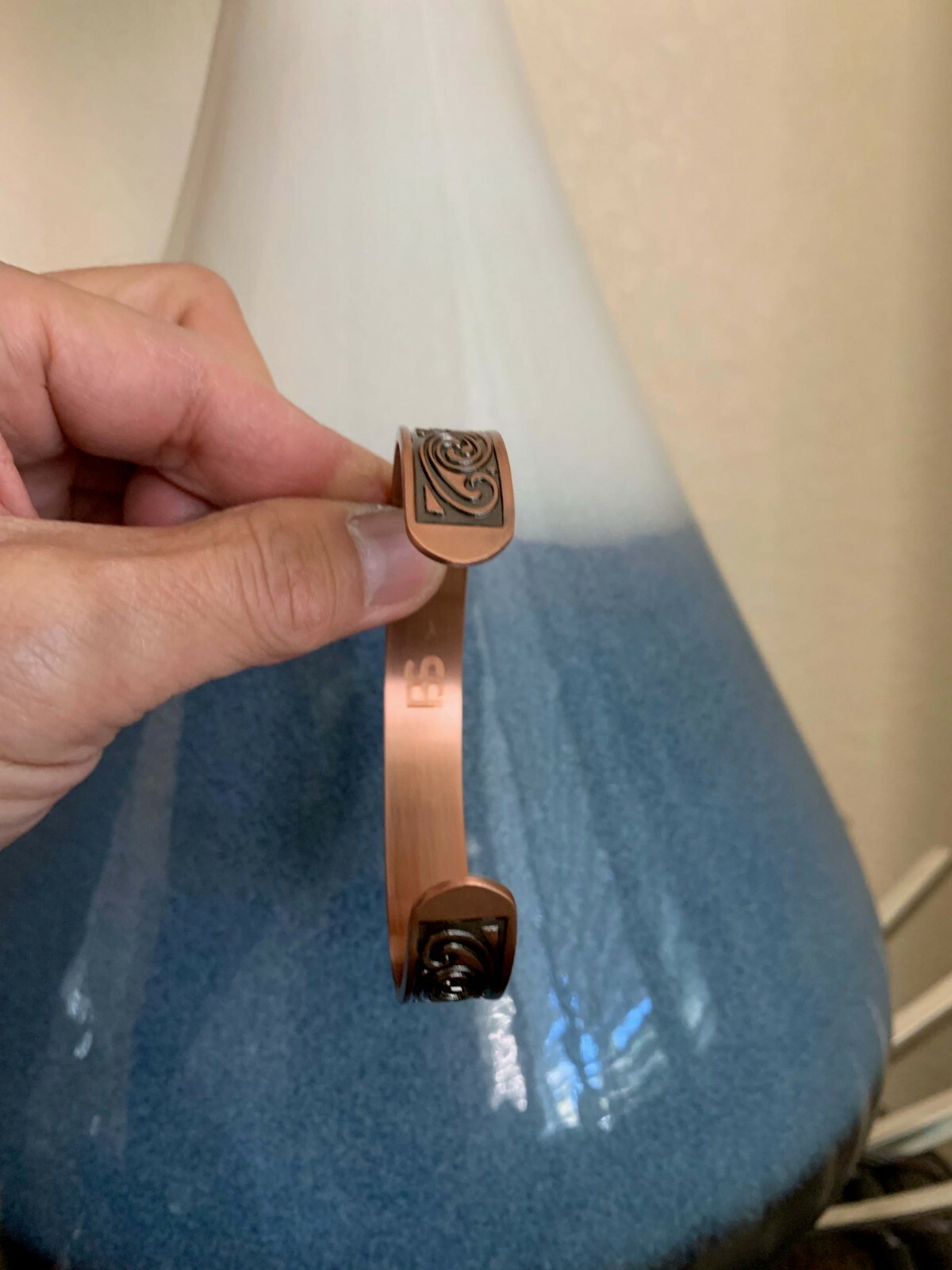 Gorgeous Pure Copper Magnetic Bangle Cuff Arthritis Pain Relief Stress Energy 