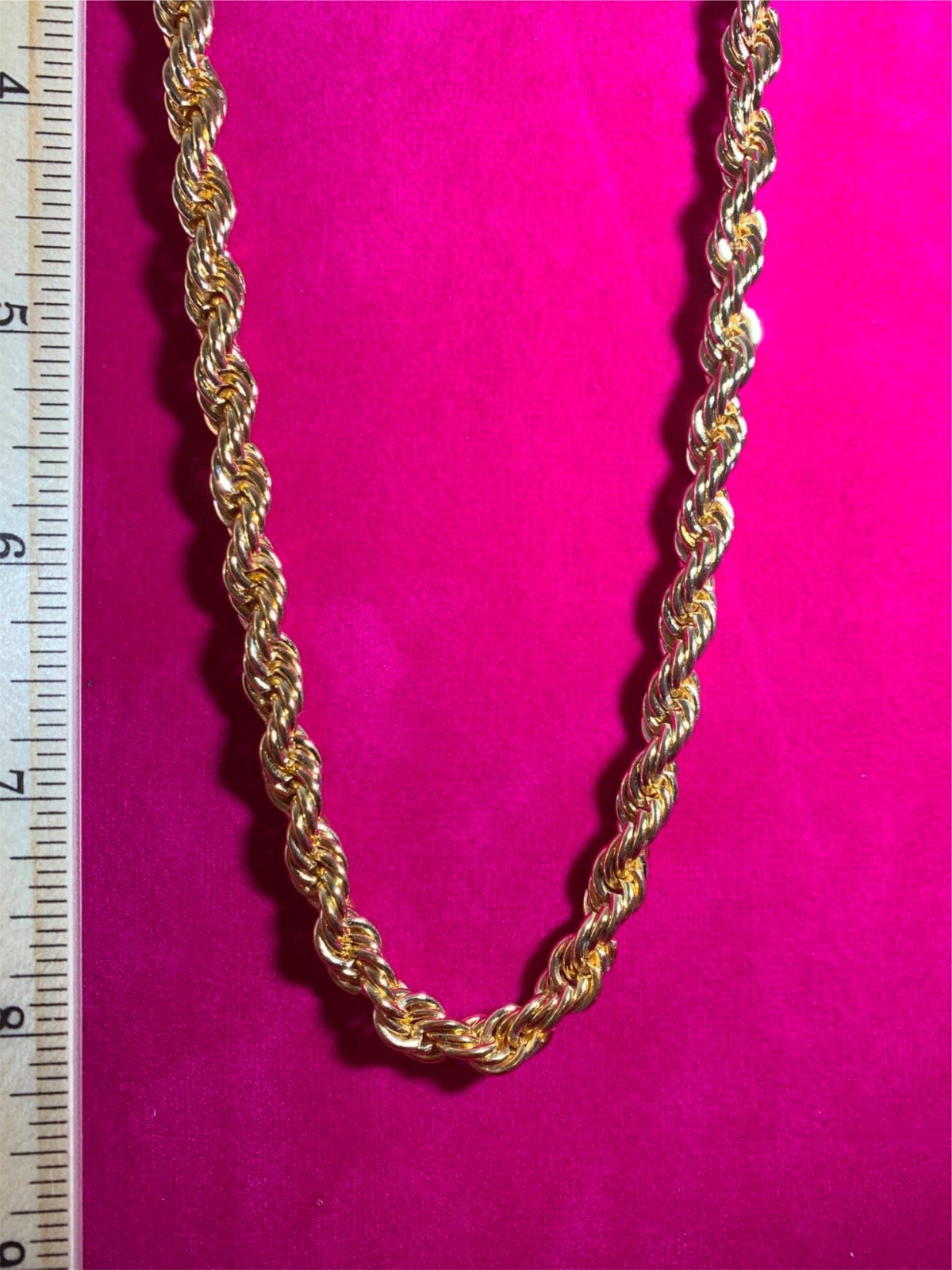 36 INCH 14kt GOLD PLATED 7mm ROPE RUN DMC HIP HOP CHAIN NECKLACE