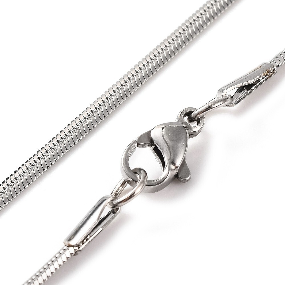Stainless Steel Necklace Guadalupe Virgin Mary Snake Chain Zirconia Lobster N43
