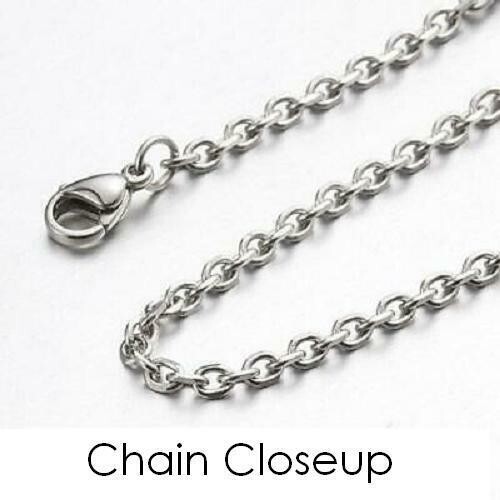 IRON CROSS Necklace – 1″ Silver Steel Pendant – 24″ Stainless Chain