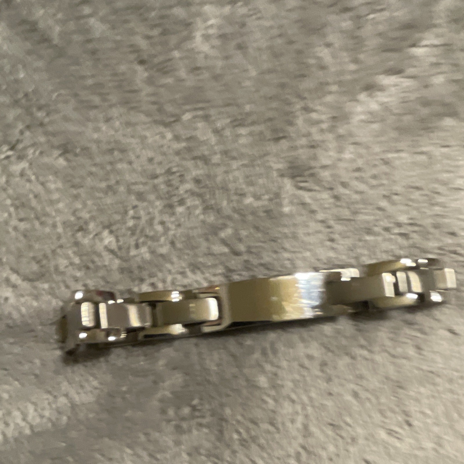 Stainless Steel Silver Tone Box Link Chain Bracelet Box Clasp 8-8.5 in