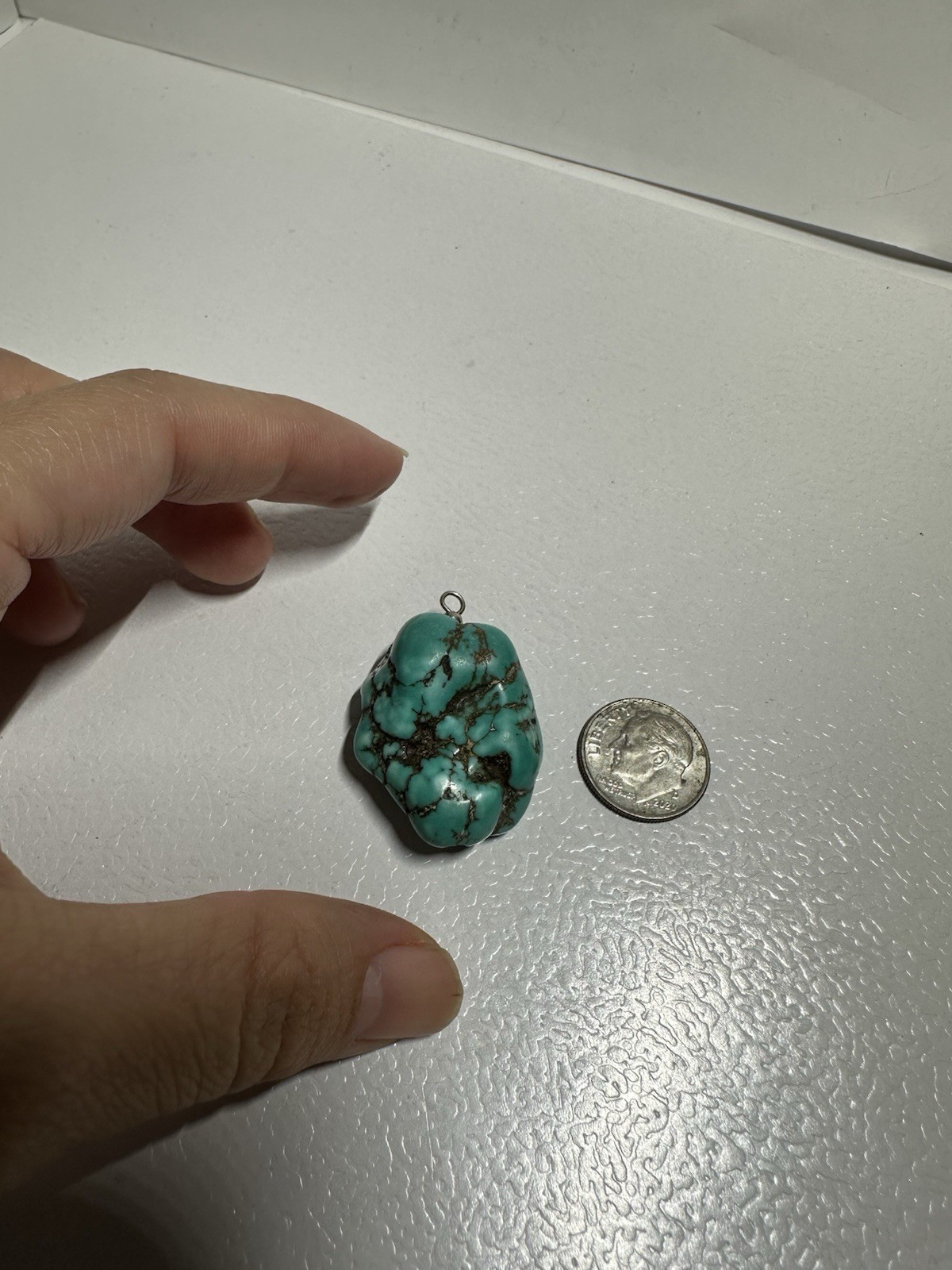 Turquoise Stone Chunk Pendant