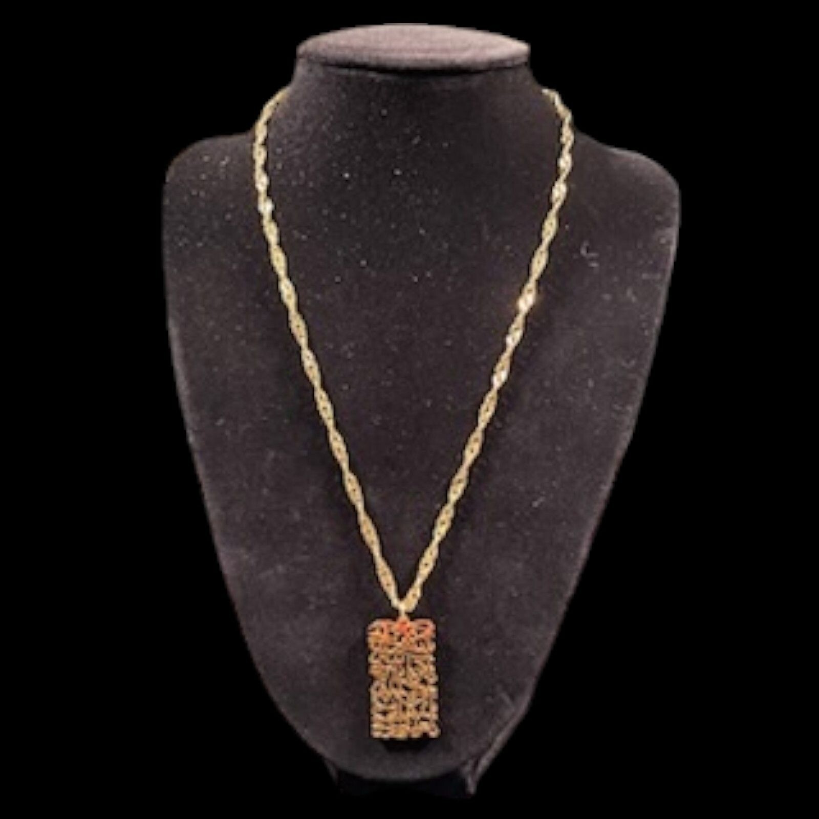 Zenarab Necklace Intricate Calligraphy Pendant Elegant Arabic Boho Chic Cultural