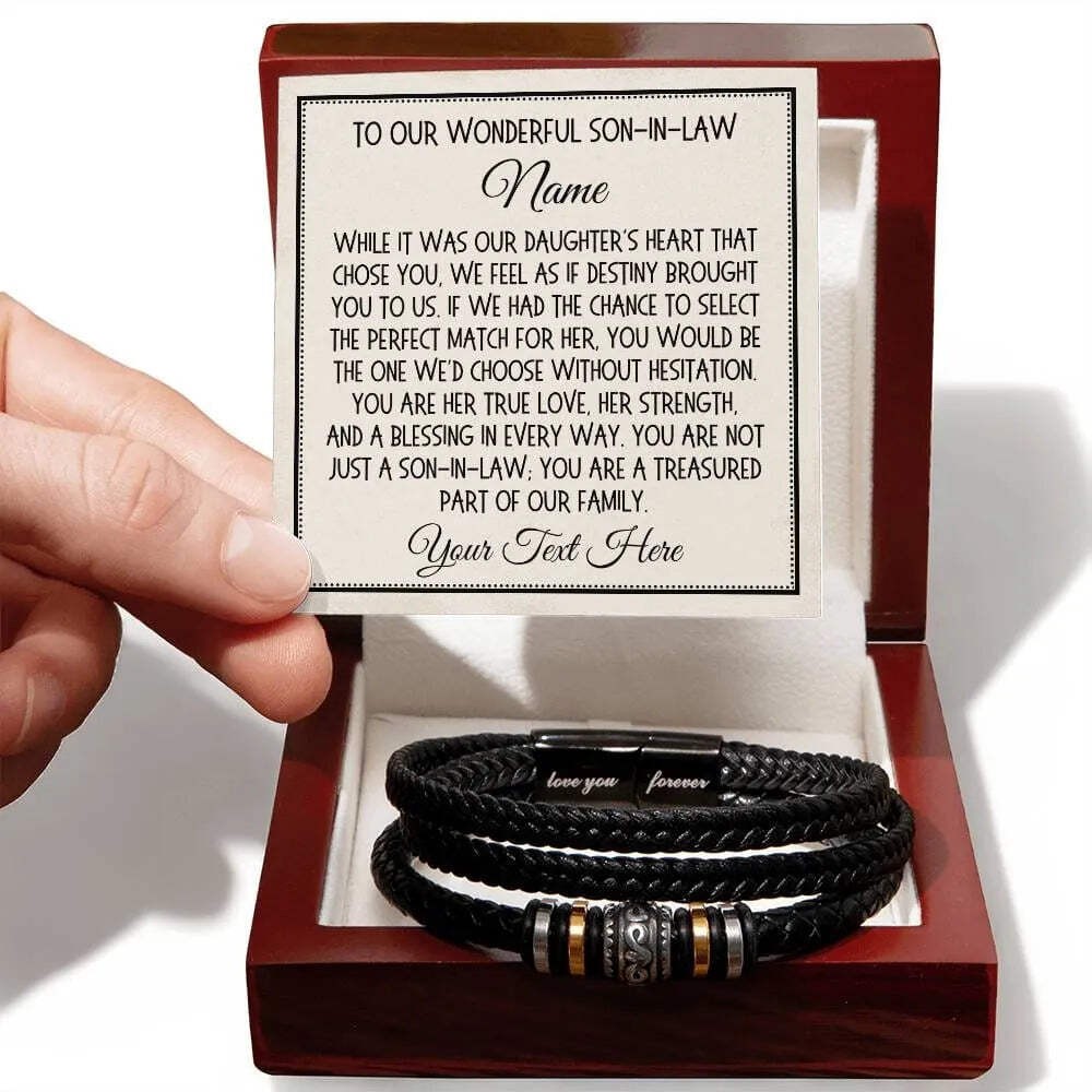 Son-in-Law Gift, Love You Forever Bracelet: While It Was Our Daughter’s Heart