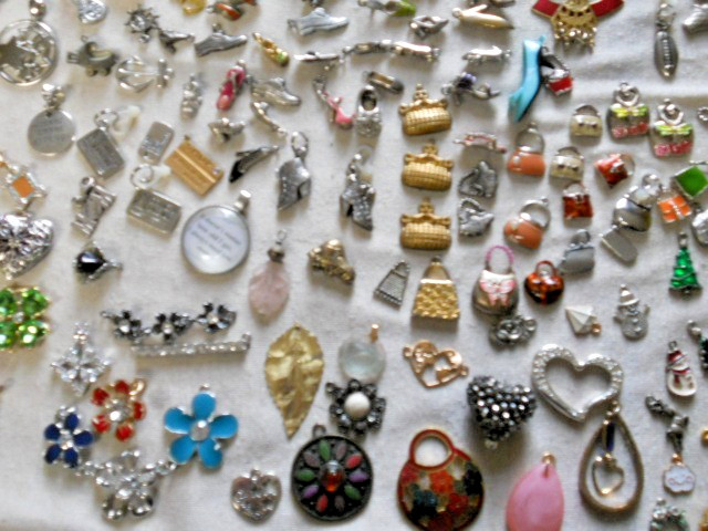 OVER 350 pcs Pendants / charms jewelry making lot see all pcs sets themes shine