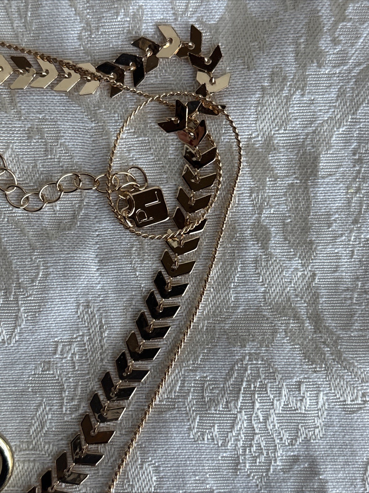 Park Lane Fairytale Double Tier Necklace 16” & 22” Gold Tone Heart & Francesca