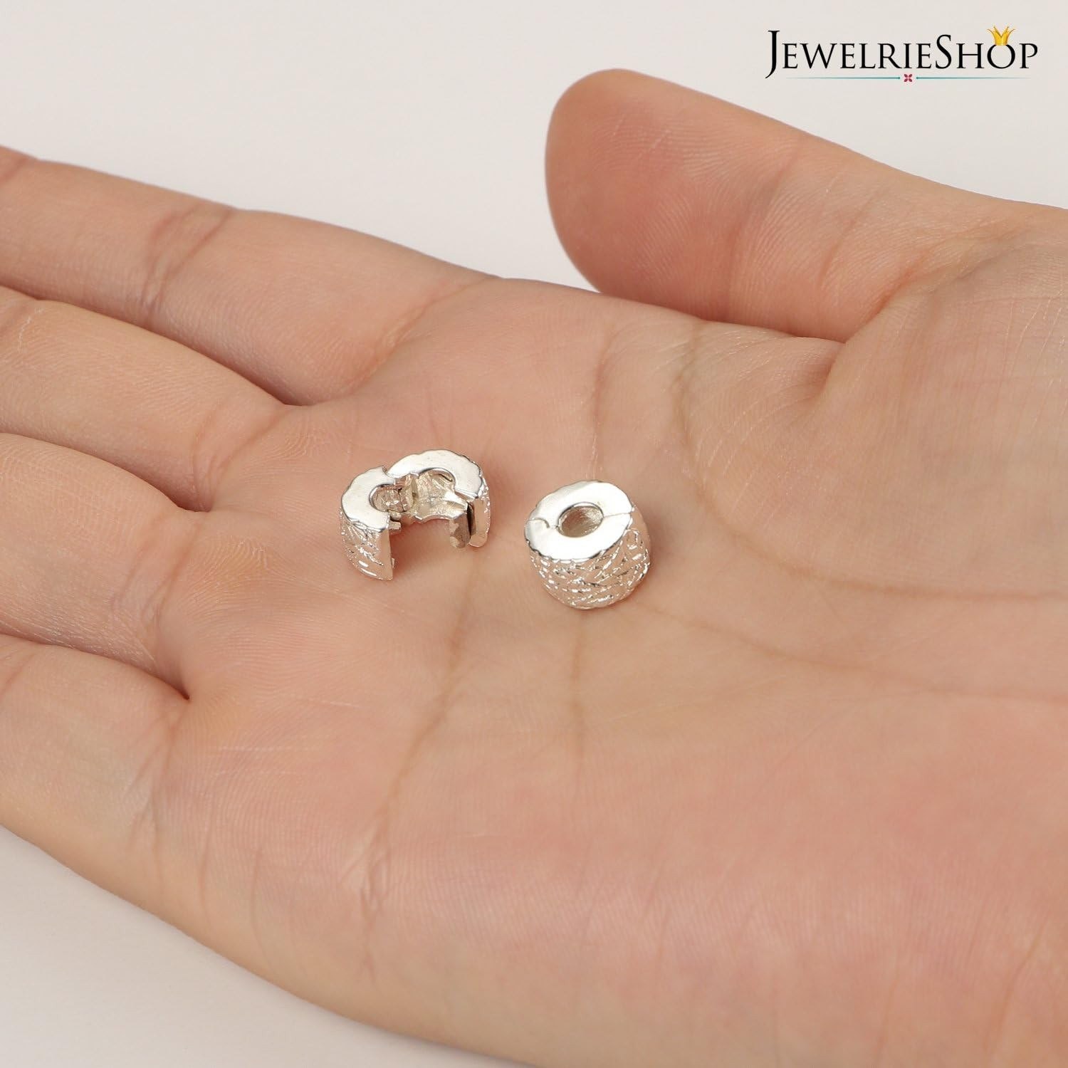 Authentic 2Pc Clip Lock Spacer Stopper Charm Bead Suits Pandora Bracelet NEW USA