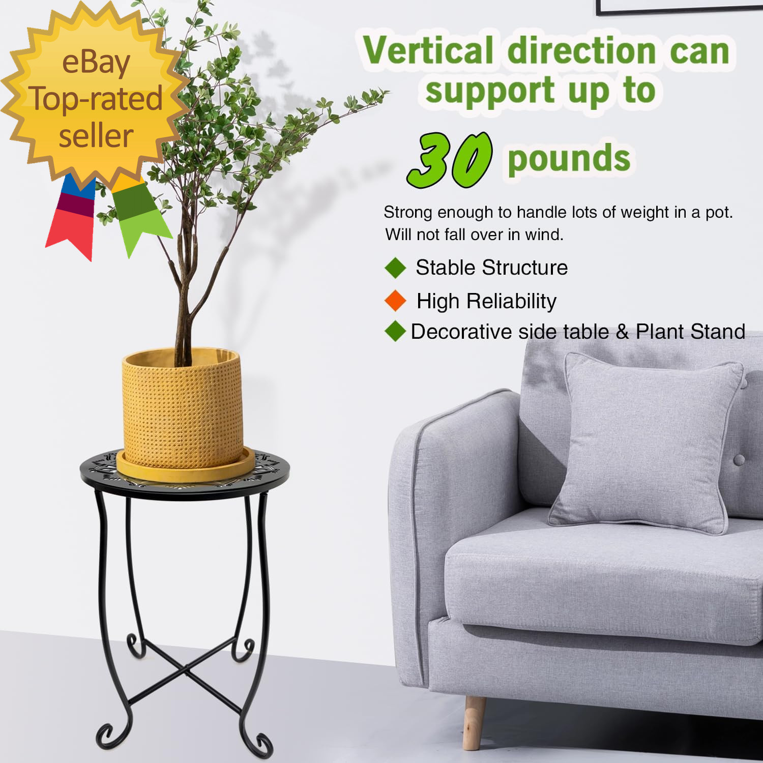 Outdoor Side Tables 2 Pack Patio Side Table Weather Resistant Metal Small round