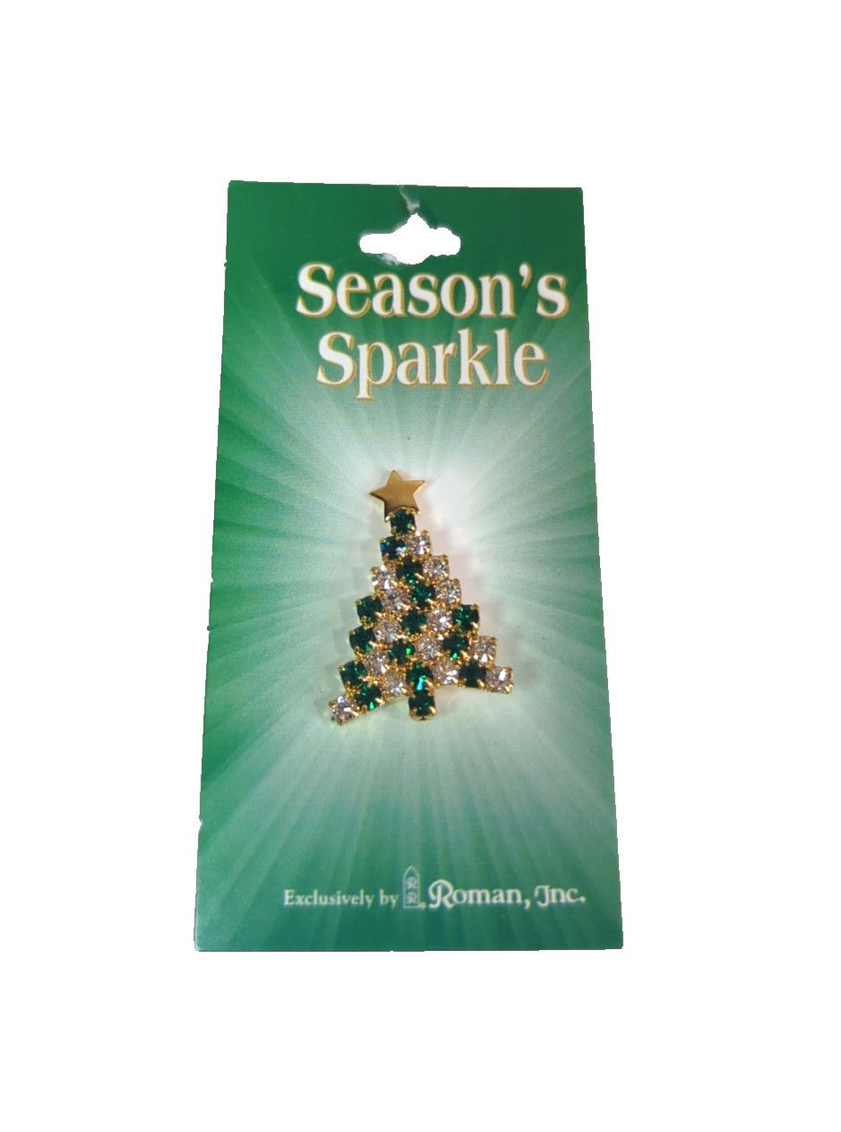 Roman, Inc. Seasons Sparkle Christmas Tree Brooch Pin 1A