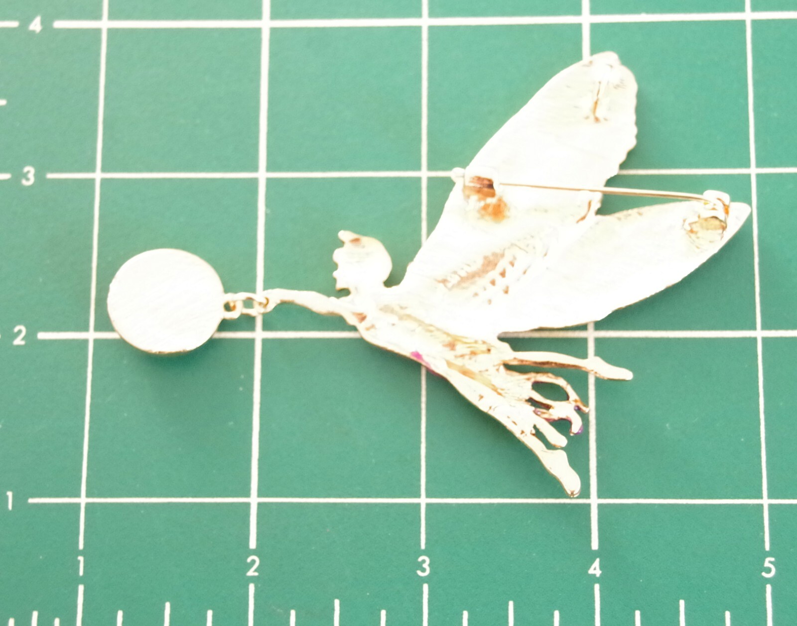 3″ NWOT DESIGNER STYLE FAIRY GODDESS w/ AB MOON FACE DANGLE PENDANT BROOCH COMBO