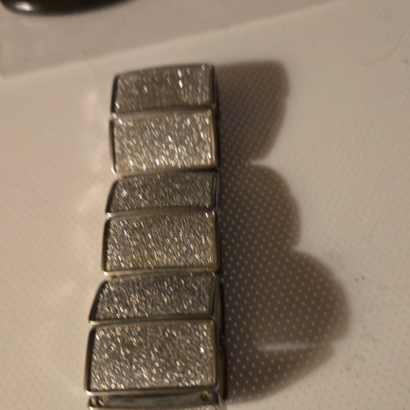 Khol’s Silver-Tone Metal Stretch Bangle Bracelet w/ Textured Rectangle Design