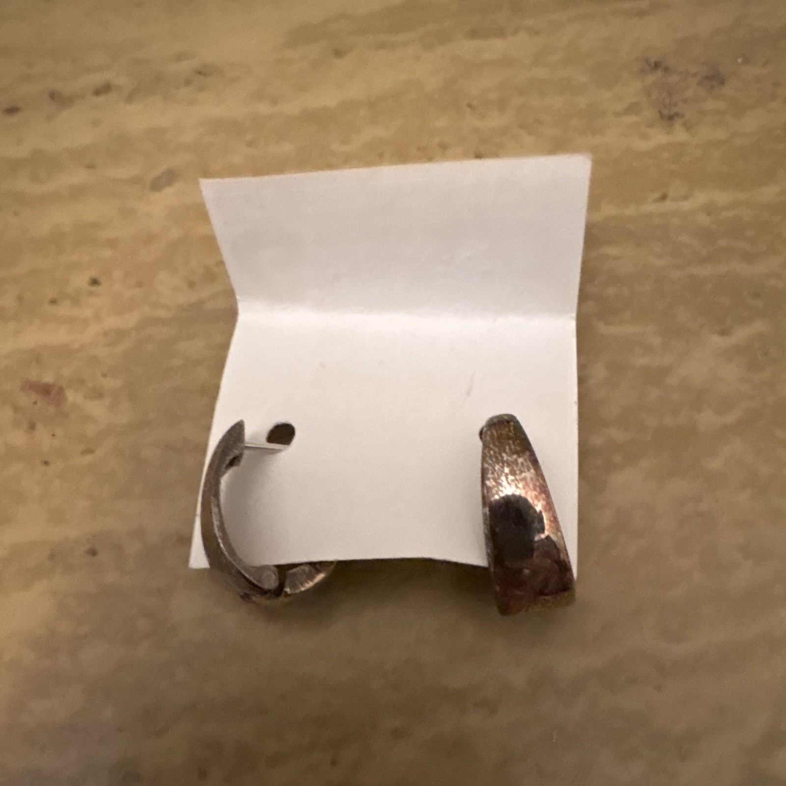 Sterling silver post huggie earrings with sleeping beauty turquoise