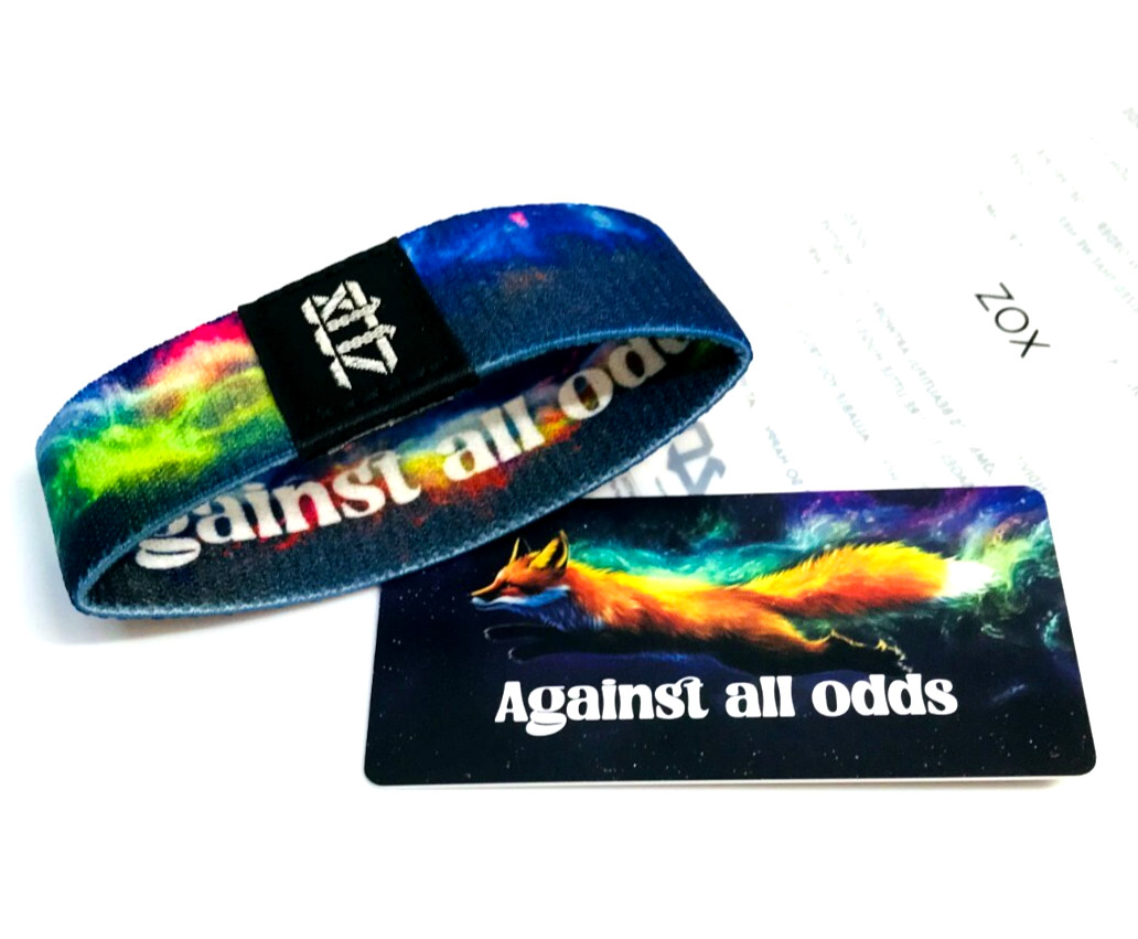 ZOX **AGAINST ALL ODDS** Silver Strap band w/Card Choose Size NIP FOXES