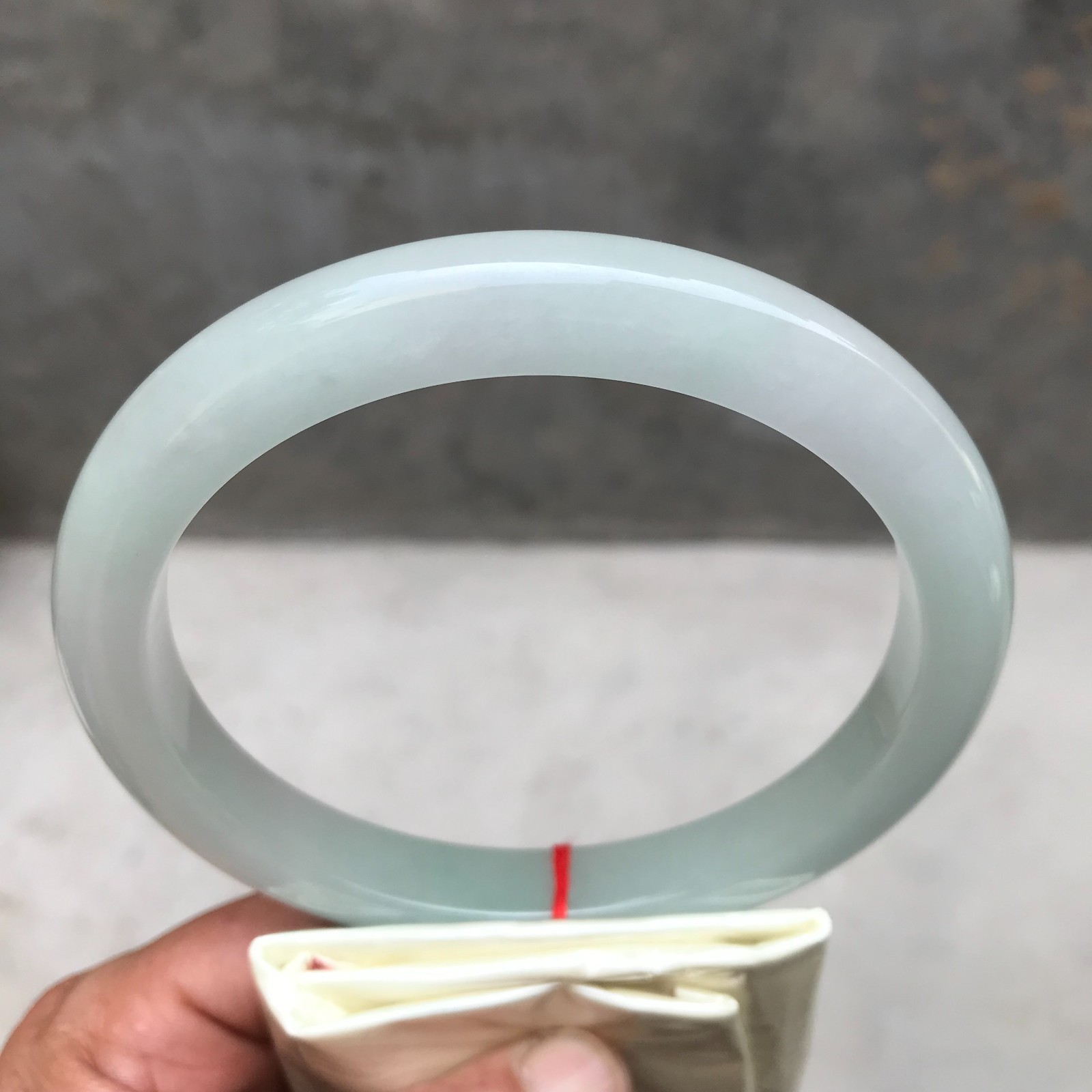 84MM Natural Icy Green Jadeite Jade Bracelet Burma Jadeite Jade Big Bangle