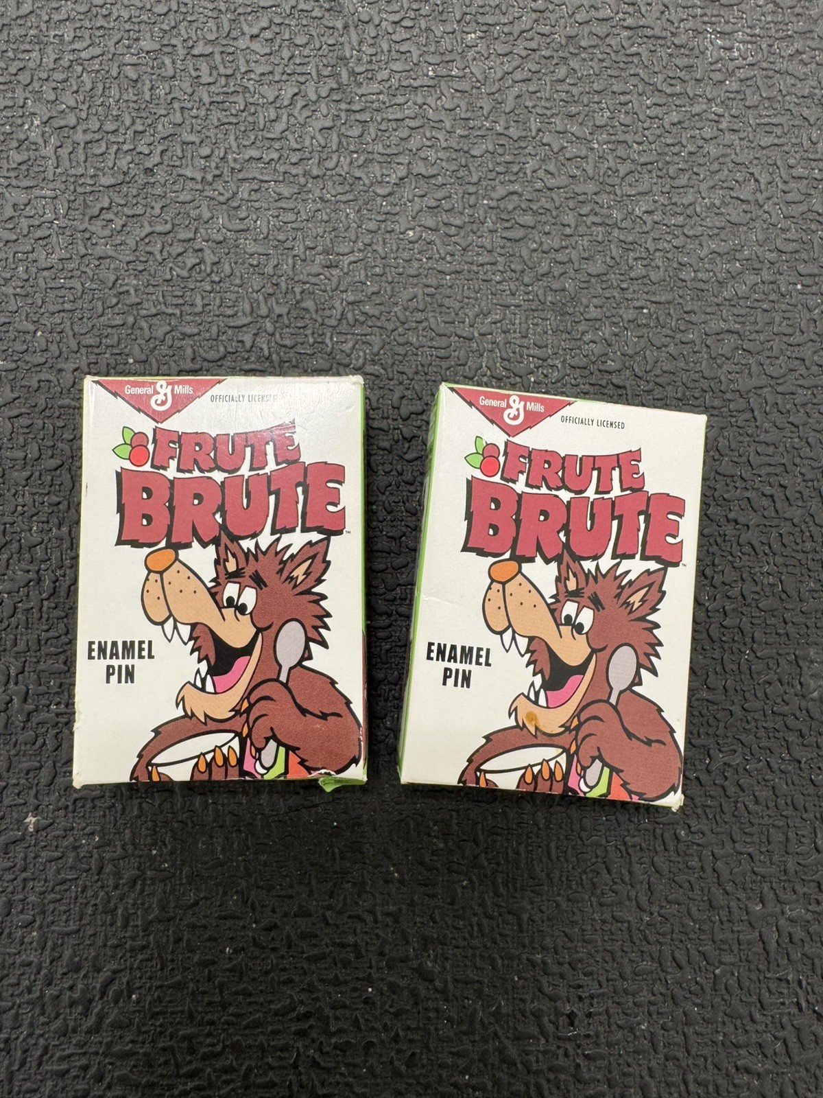 General Mills Enamel Lapel Pins Cereal Monster Retro Frute Brute