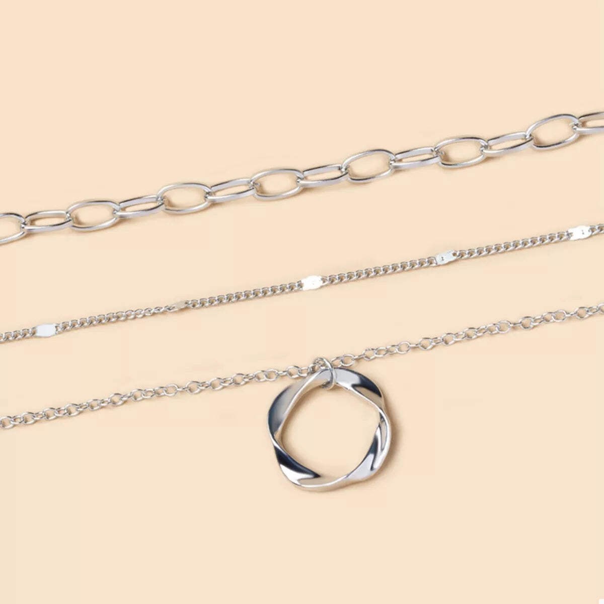 Three Layered Pendant Necklace