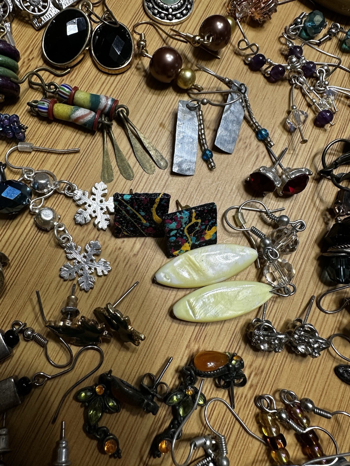 Lot Of 50+ Pairs Of Fashion Earrings Good Condition Wear or Sell!