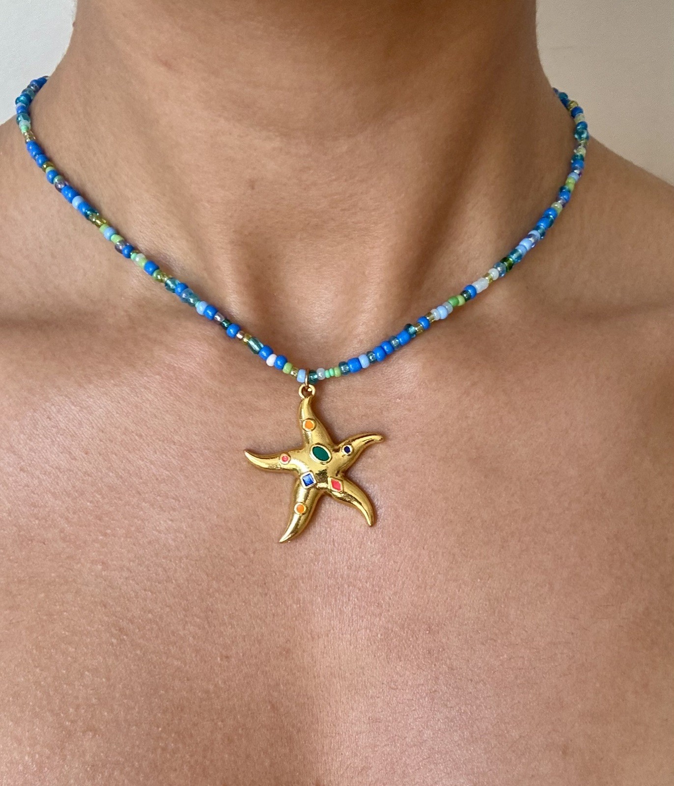 Stunning summer holiday vibe beaded necklace