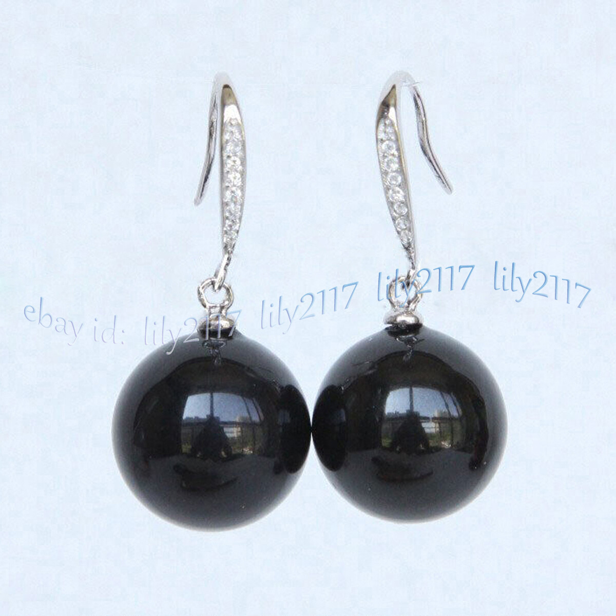 8-16mm Multicolor South Sea Shell Pearl Round Beads Dangle Silver Hook Earrings