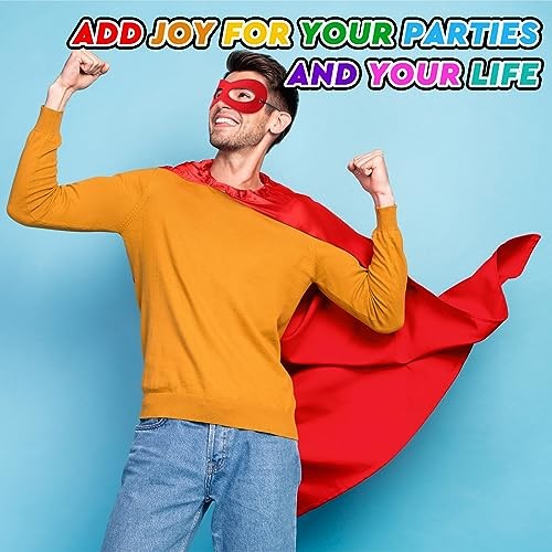 Heroic Party Capes Masks for Adults Women Men Party Capes for 16 Multicolor