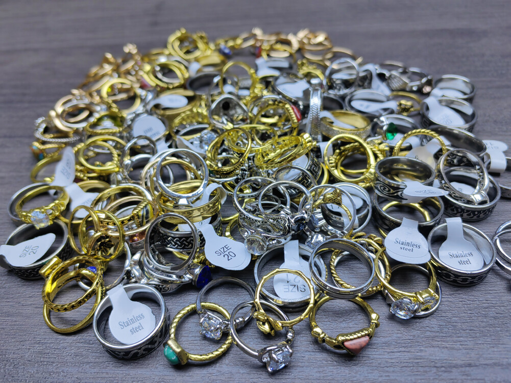 10/200x Mix Lot Alloy Stainless Steel Rings Wholesale Men Women Fashion Jewelry