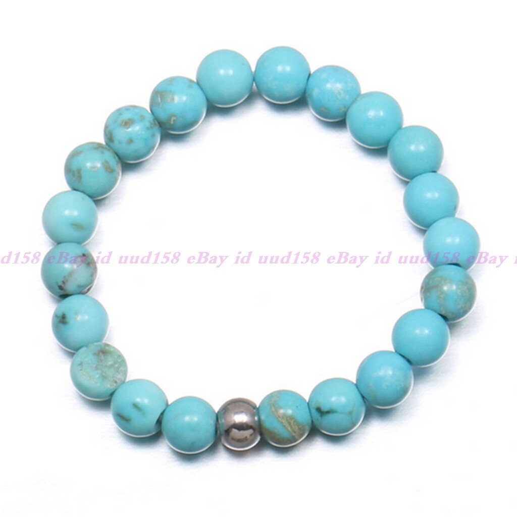4mm Natural Multi-Color Gemstone Round Beads Circle Adjustable Stretchy Rings