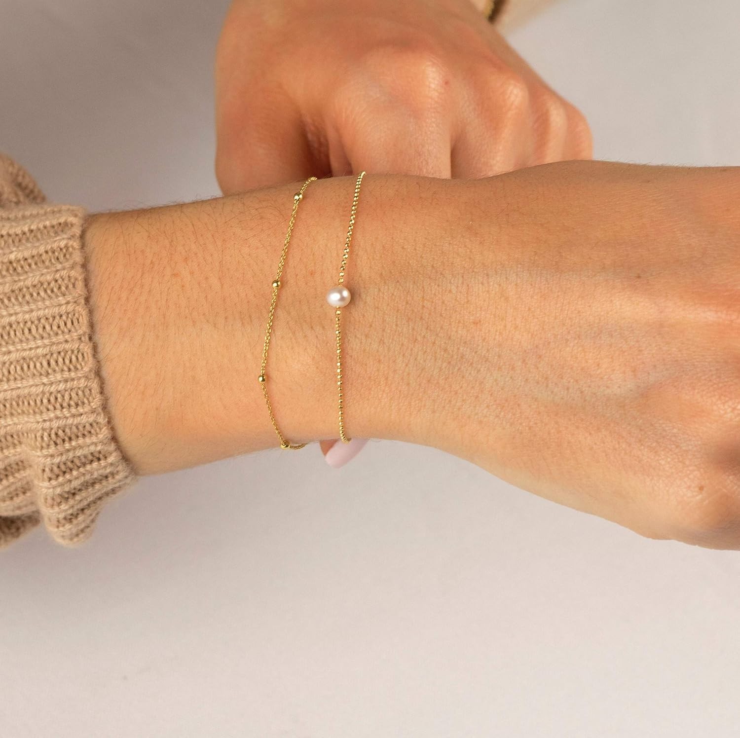 Versatile 14K Gold Plated Dainty Chain Bracelet – Perfect for Any Occasion