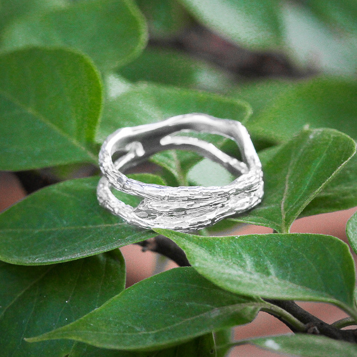 Not Enhanced 925 Sterling silver 925 Ring plating white and black From Thai