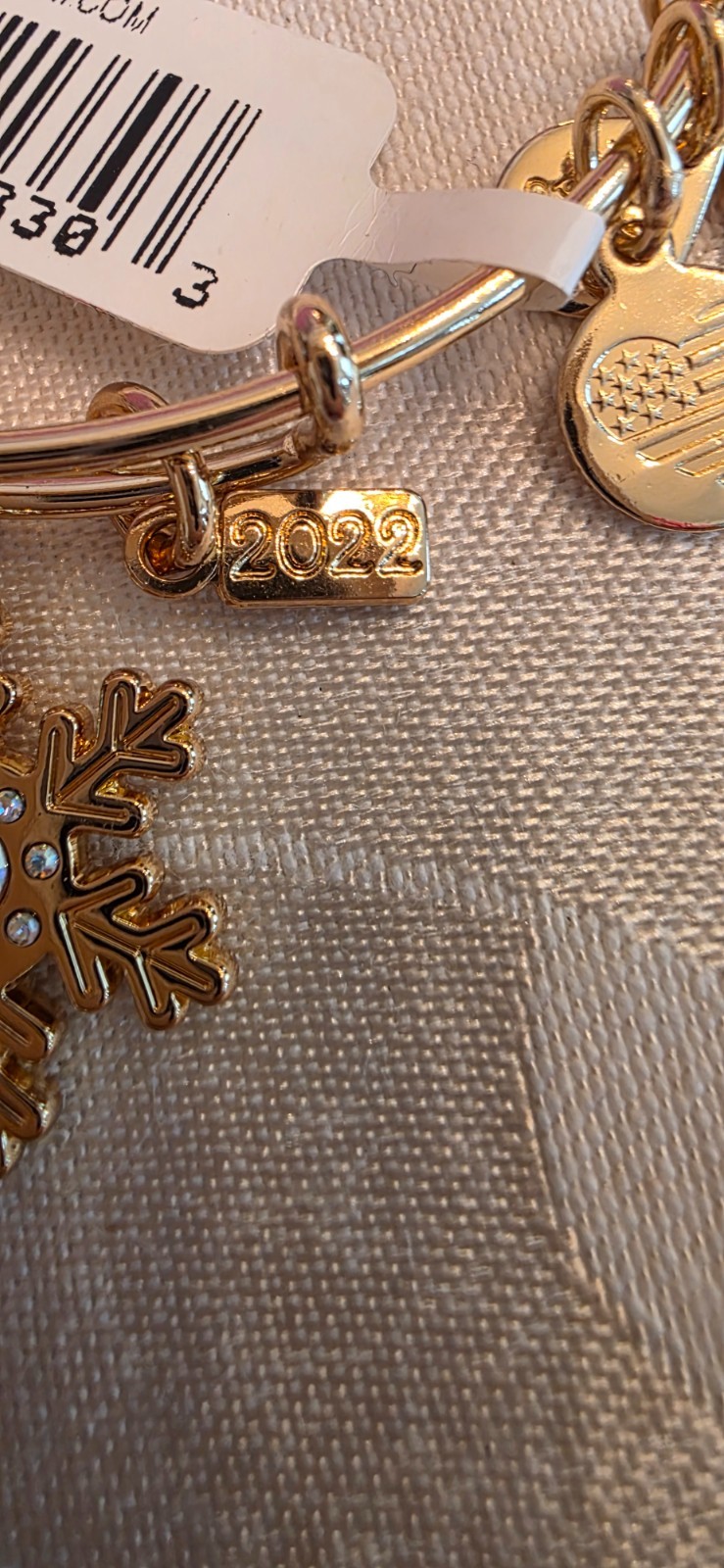 NWT Gold Alex and Ani 2022 Snowflake