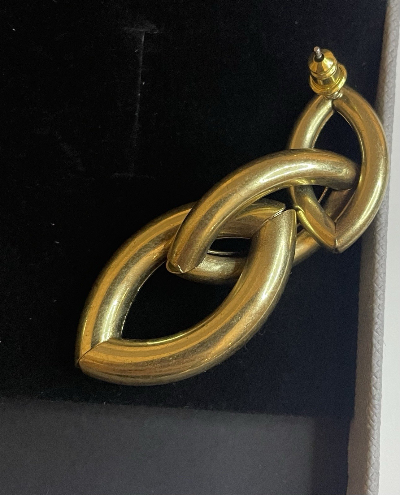 Jenny Bird Sloane Oval Link Drop Earrings, Gold Brass, Post Back