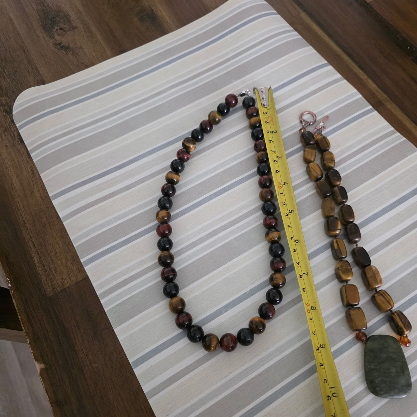 STUNNING! GENUINE TIGER EYE NECKLACES SET