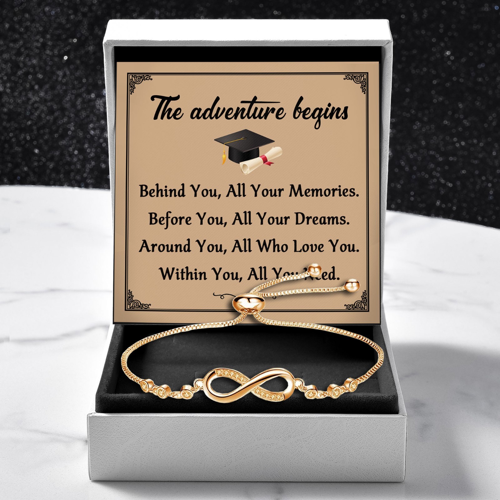 Graduation Bracelet Infinity 2026 Graduate Jewelry Gift for Her Girls Adventure