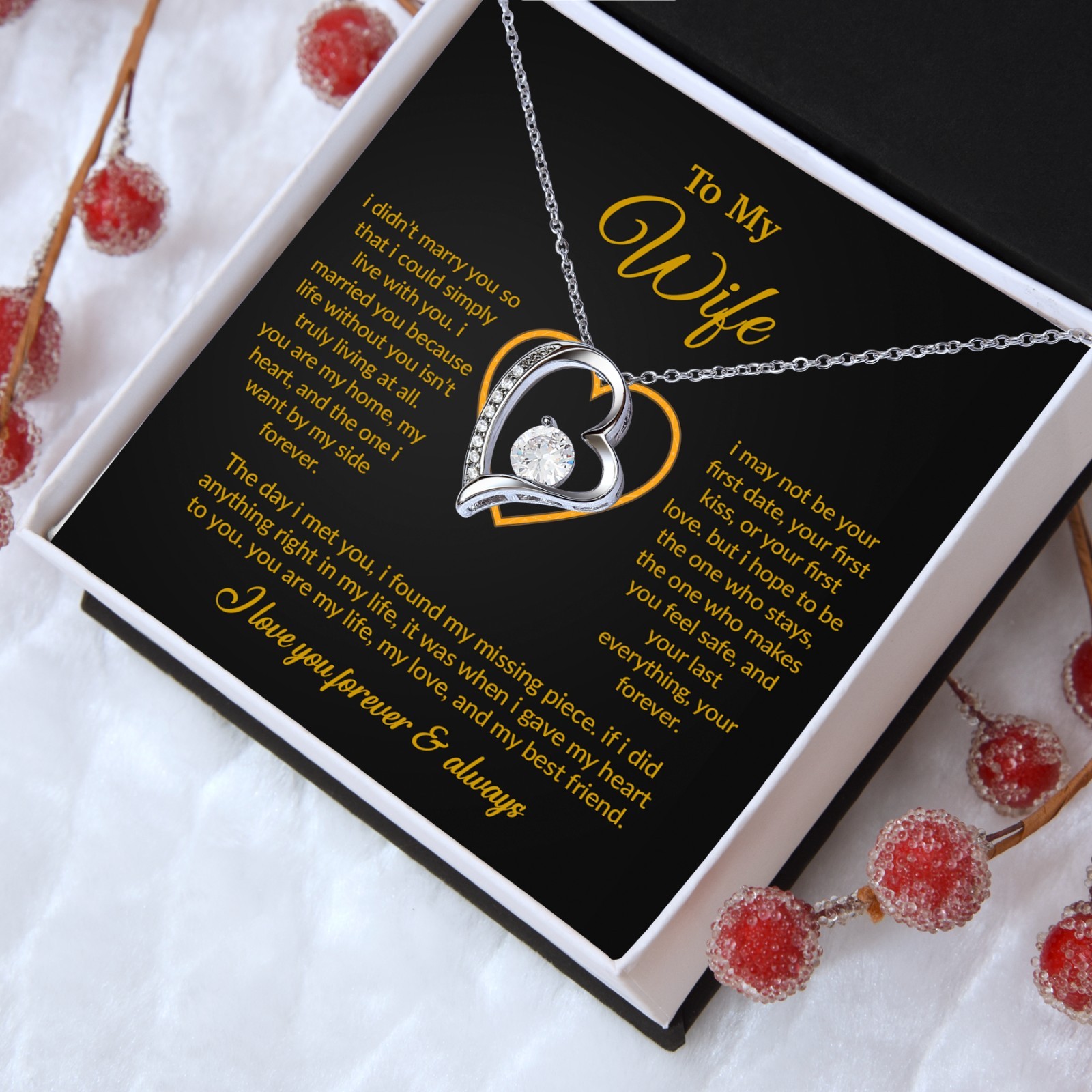 To My Wife Necklace, Gift For Wife, Anniversary Gift For Wife, Necklace For Wife