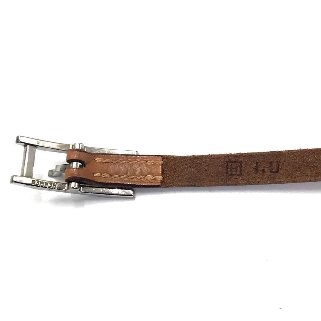 Hermes Appli 3 Leather Bracelet with Silver H‑Hardware Men’s Pre‑Owned