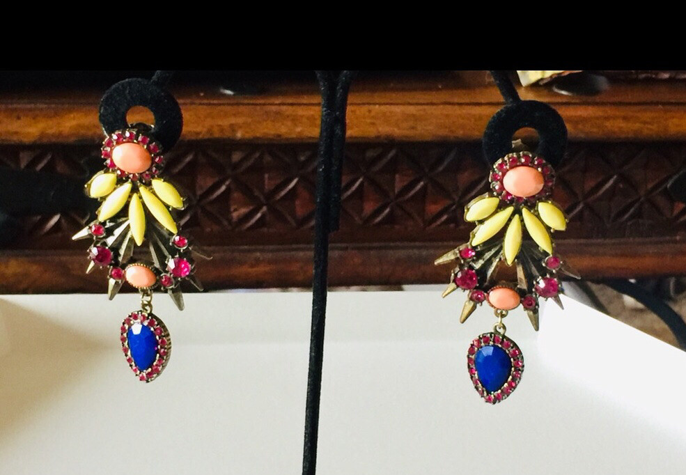 BAUBLE BAR JEWELED DROP EARRINGS NWOT