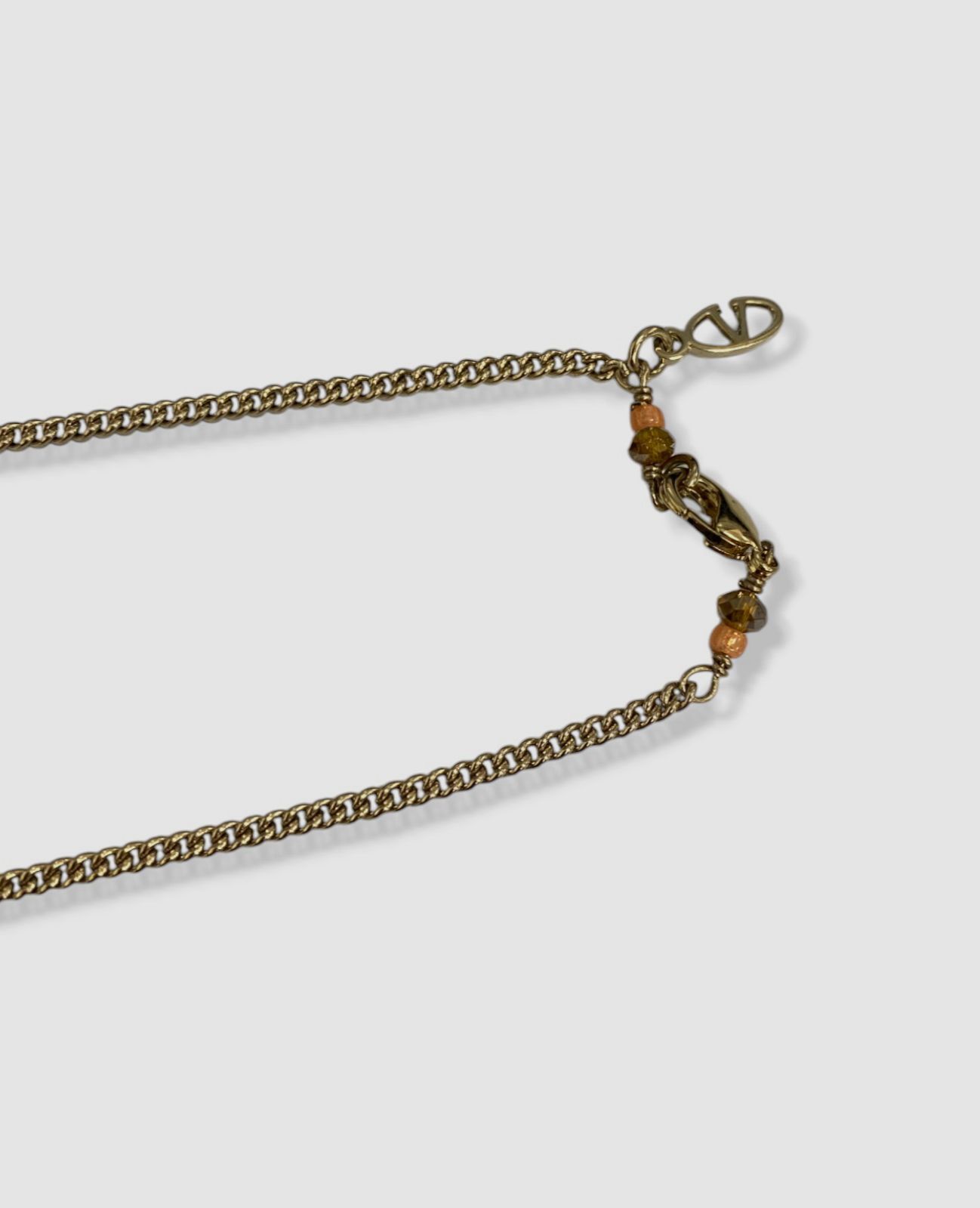 Valentino Garavani Women’s Gold Beaded Fringe Pendant Necklace