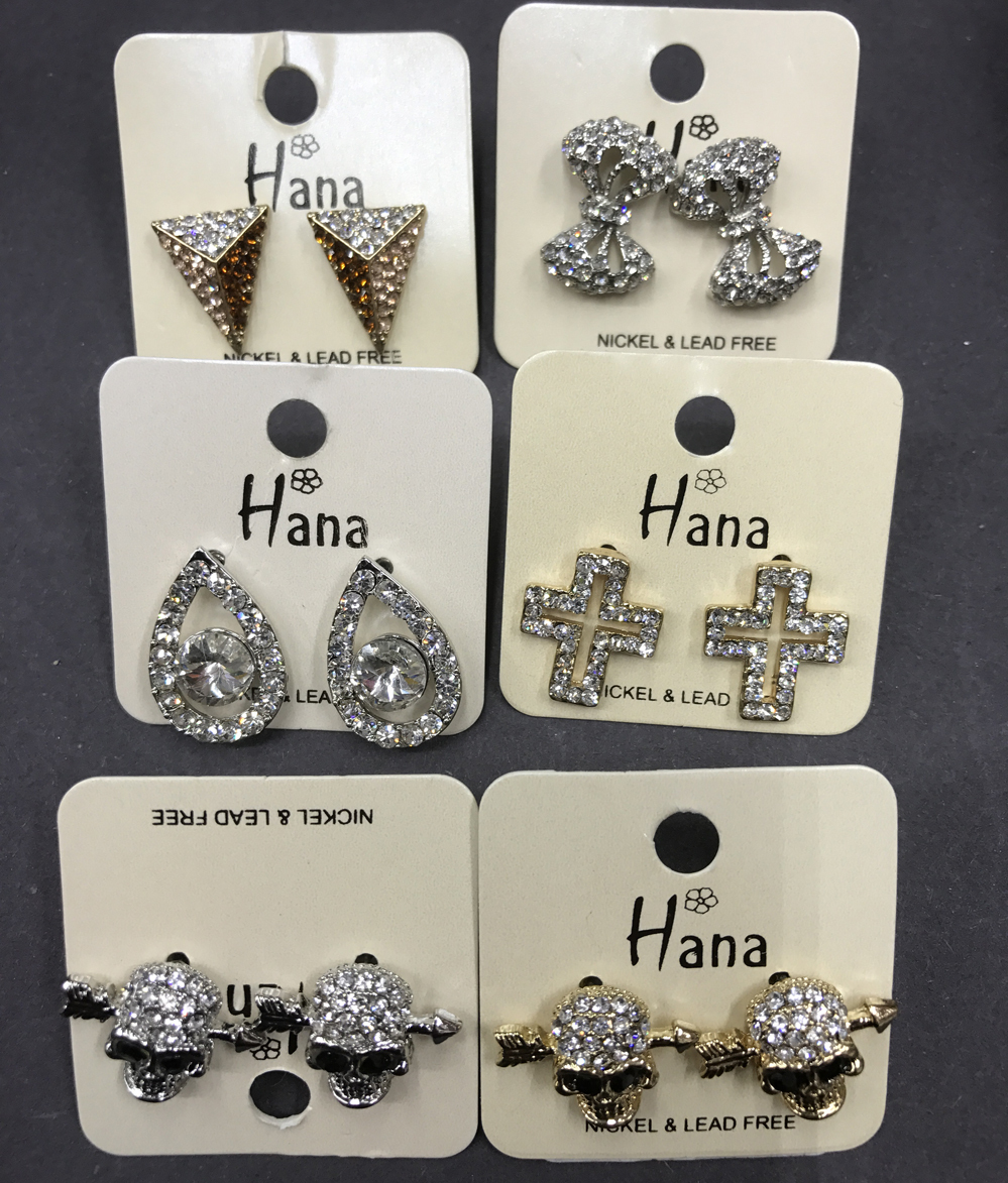Wholesale high quality Jewelry lot 10 pairs crystal rhinestone stud Earrings
