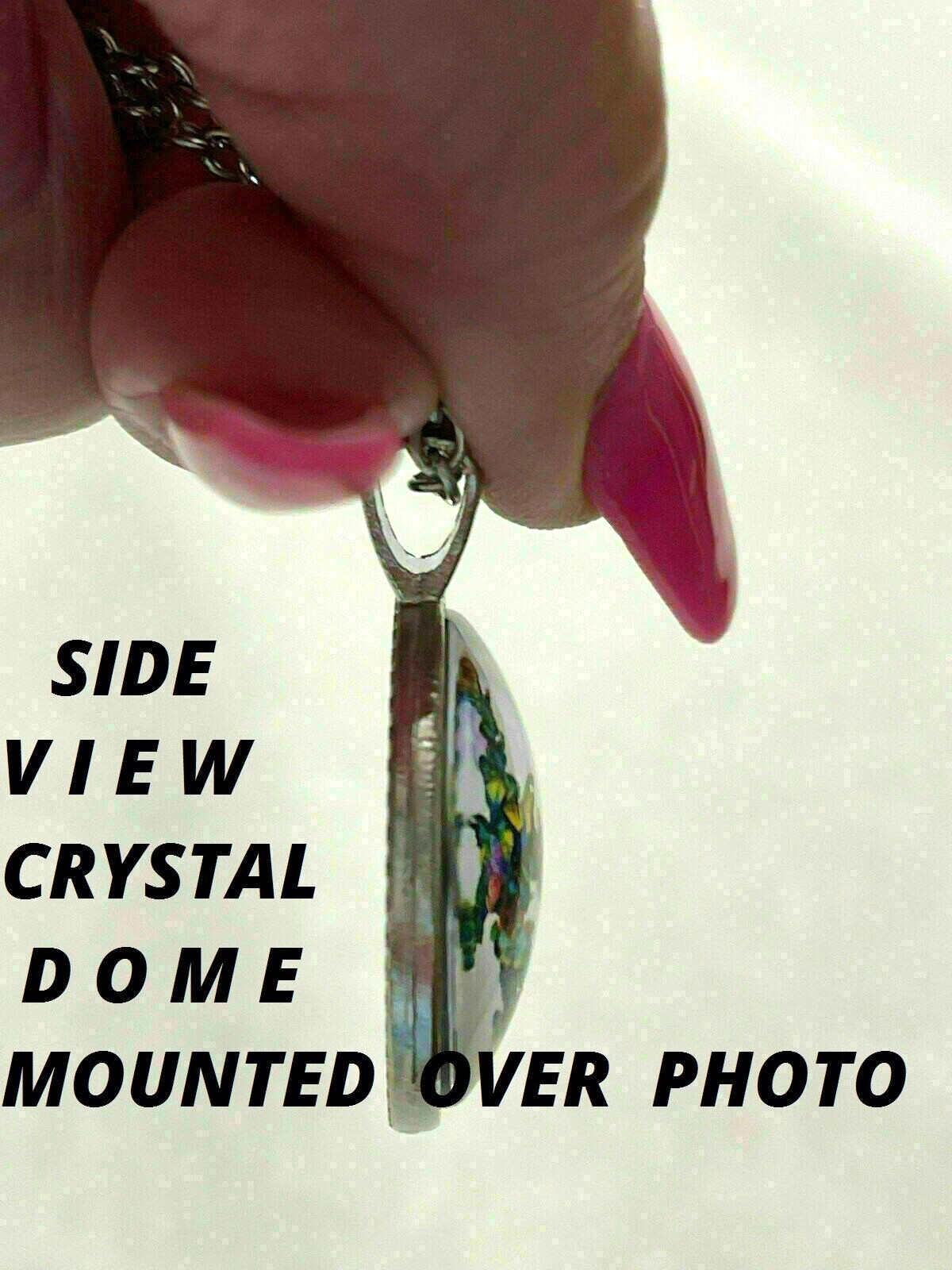 cat white cloud heaven Pendant 925 Sterling Silver 22″ Necklace Gold Award Art