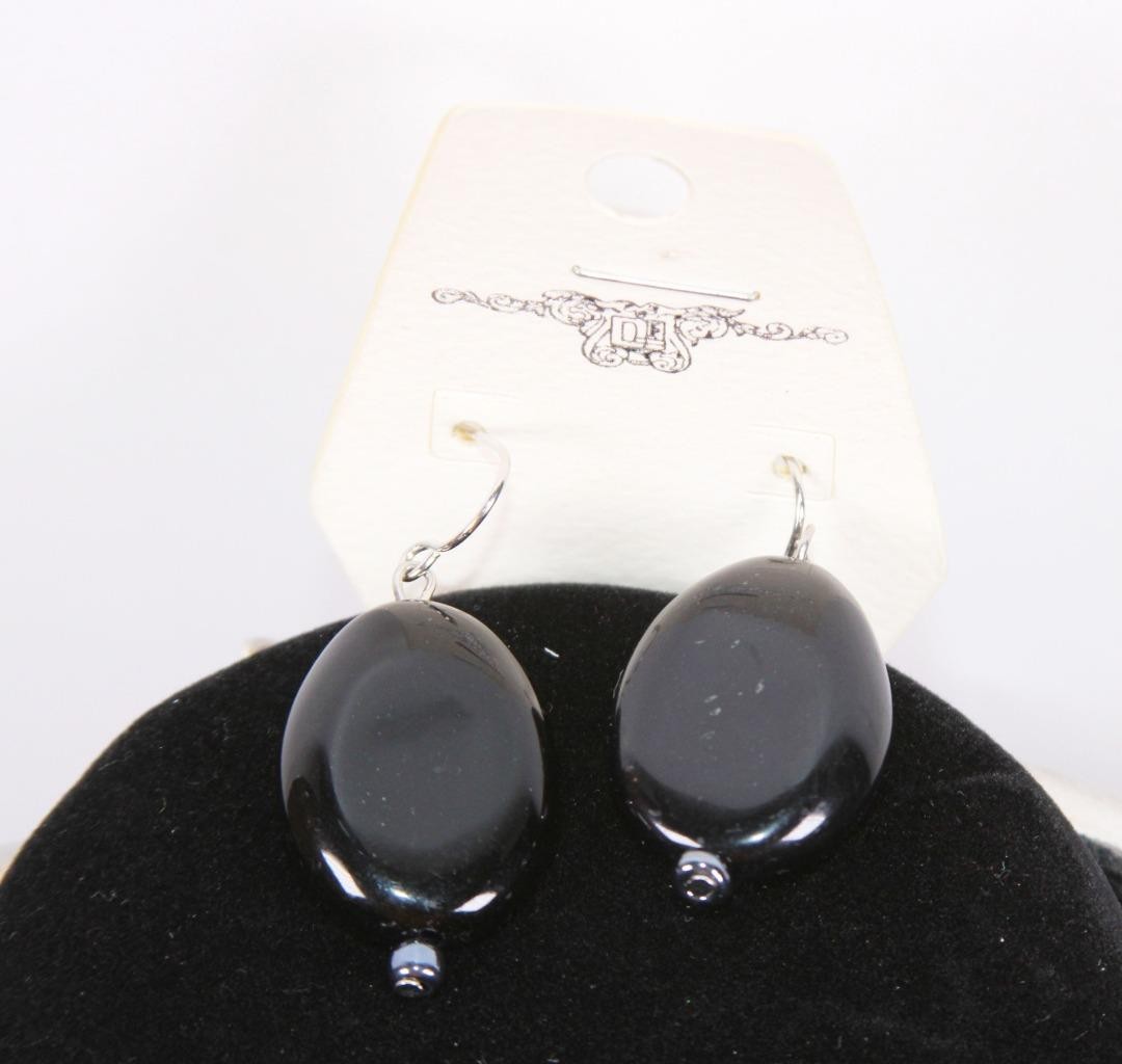 Black & White Womens Necklace & Earrings Set Fashion Costume Jewelry jxm5 New