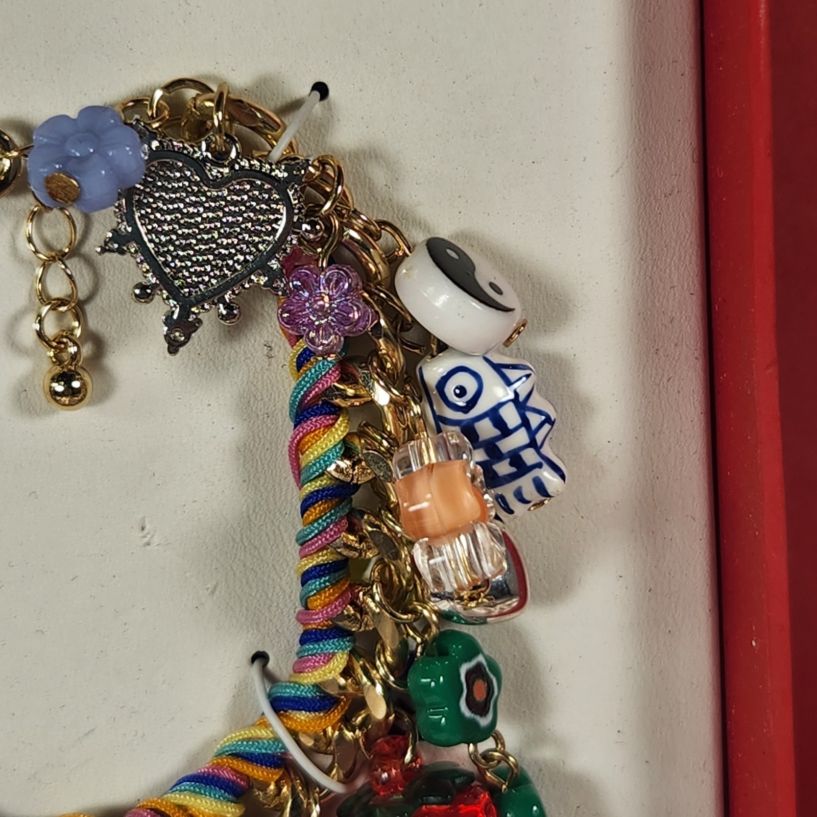 Atterri Bracelet Woman Owned Charm Multi Color Tik Tok Viral Gold Tone