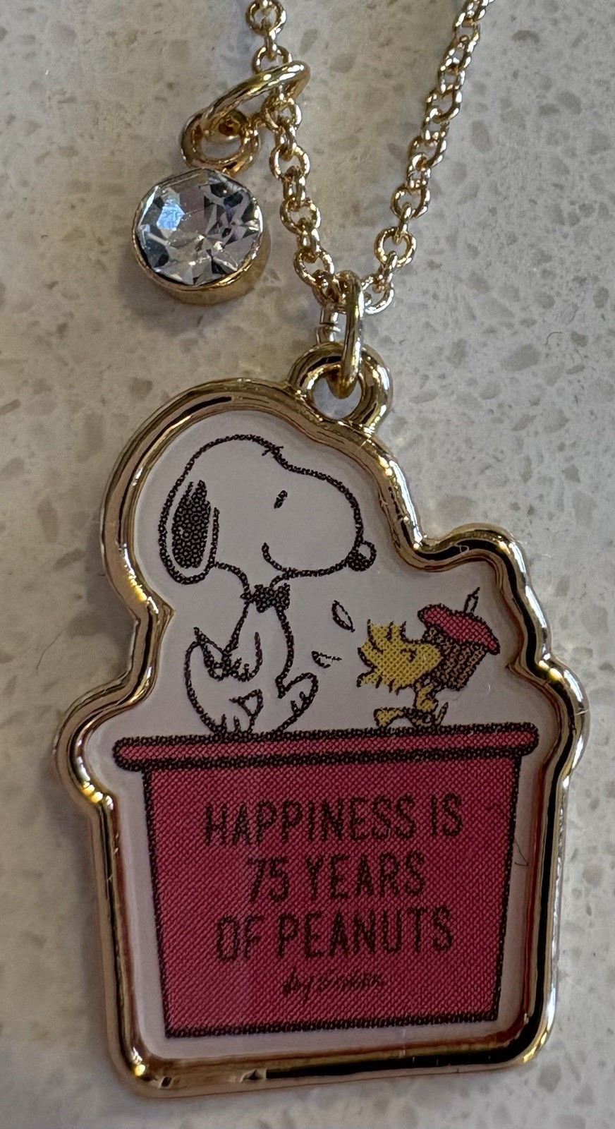 Peanuts Snoopy – “Happiness Is 75 Years Of Peanuts” Pendant Necklace