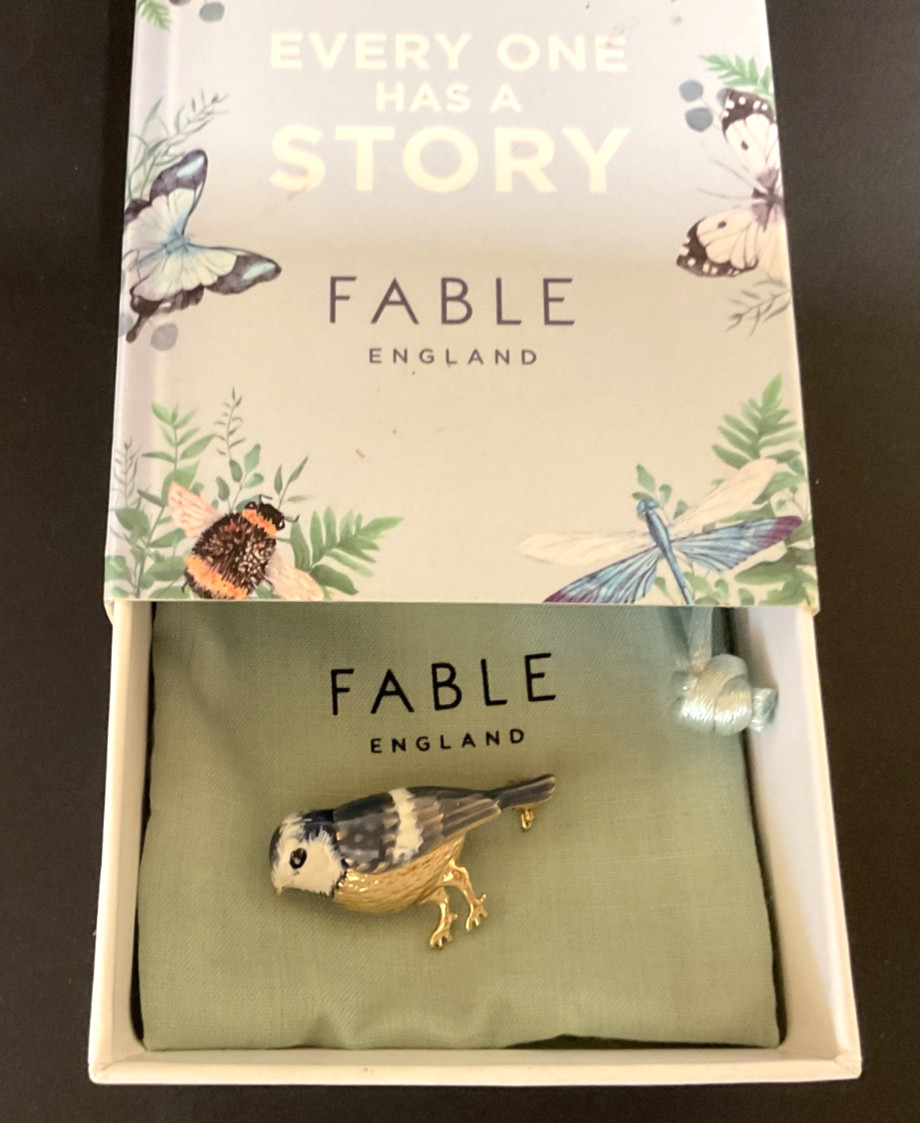 Collectable Fable England Zinc Enammelled Bird Brooch Boxed