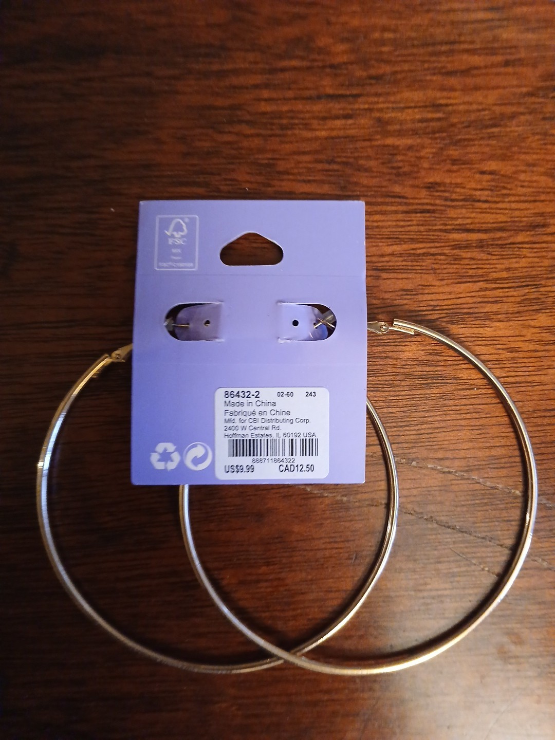Bulk Lot Of (8) Pair Claire’s Classic Gold-Tone Hoop Earrings MSRP $80/lot! NWT