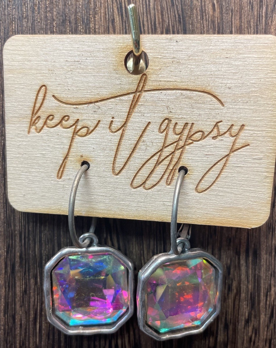 Keep It Gypsy Upcycled Iridescent Dangle Earrings