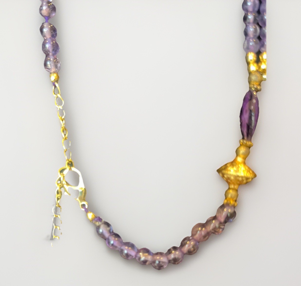 Stauer Fashion Jewelry Flambeaux Necklace with Purple Stones